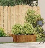 VidaXL Plantenbak roestig 80x80x30 cm weervast staal