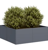 VidaXL Plantenbak 80x80x30 cm staal antracietkleurig