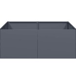 VidaXL Plantenbak 80x80x30 cm staal antracietkleurig