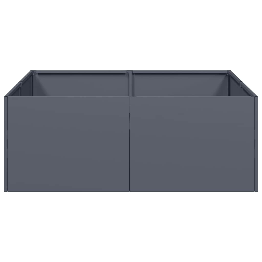 VidaXL Plantenbak 80x80x30 cm staal antracietkleurig