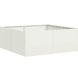 VidaXL Plantenbak 80x80x30 cm staal wit