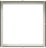 VidaXL Plantenbak 80x80x30 cm staal wit
