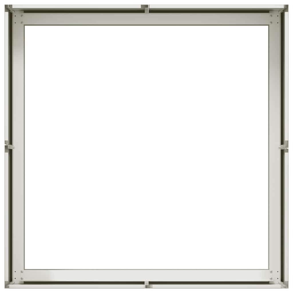 VidaXL Plantenbak 80x80x30 cm staal wit