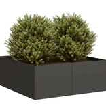 VidaXL Plantenbak 80x80x30 cm staal zwart
