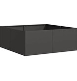 VidaXL Plantenbak 80x80x30 cm staal zwart