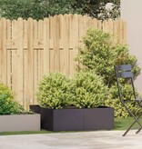 VidaXL Plantenbak 80x80x30 cm staal zwart