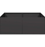 VidaXL Plantenbak 80x80x30 cm staal zwart