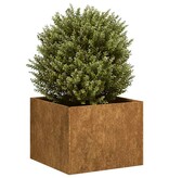 VidaXL Plantenbak roestig 40x40x30 cm weervast staal