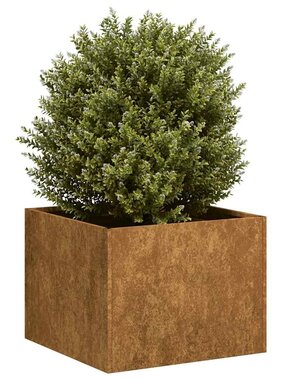 VidaXL Plantenbak roestig 40x40x30 cm weervast staal