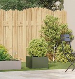 VidaXL Plantenbak 40x40x30 cm staal olijfgroen