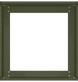 VidaXL Plantenbak 40x40x30 cm staal olijfgroen