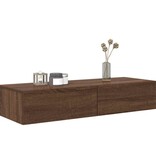 VidaXL Wandschap met lades 100x36x19cm bewerkt hout bruin eikenkleurig