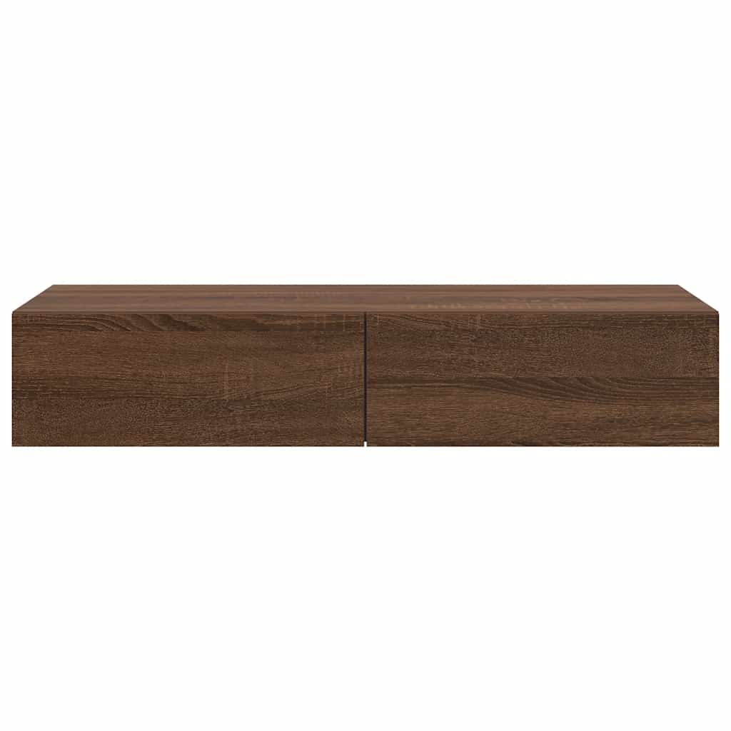 VidaXL Wandschap met lades 100x36x19cm bewerkt hout bruin eikenkleurig