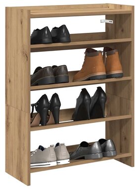 VidaXL Schoenenrek 60x25x81 cm bewerkt hout artisanaal eikenkleur