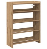VidaXL Schoenenrek 60x25x81 cm bewerkt hout artisanaal eikenkleur