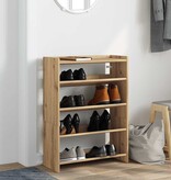 VidaXL Schoenenrek 60x25x81 cm bewerkt hout artisanaal eikenkleur