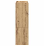 VidaXL Schoenenrek 60x25x81 cm bewerkt hout artisanaal eikenkleur