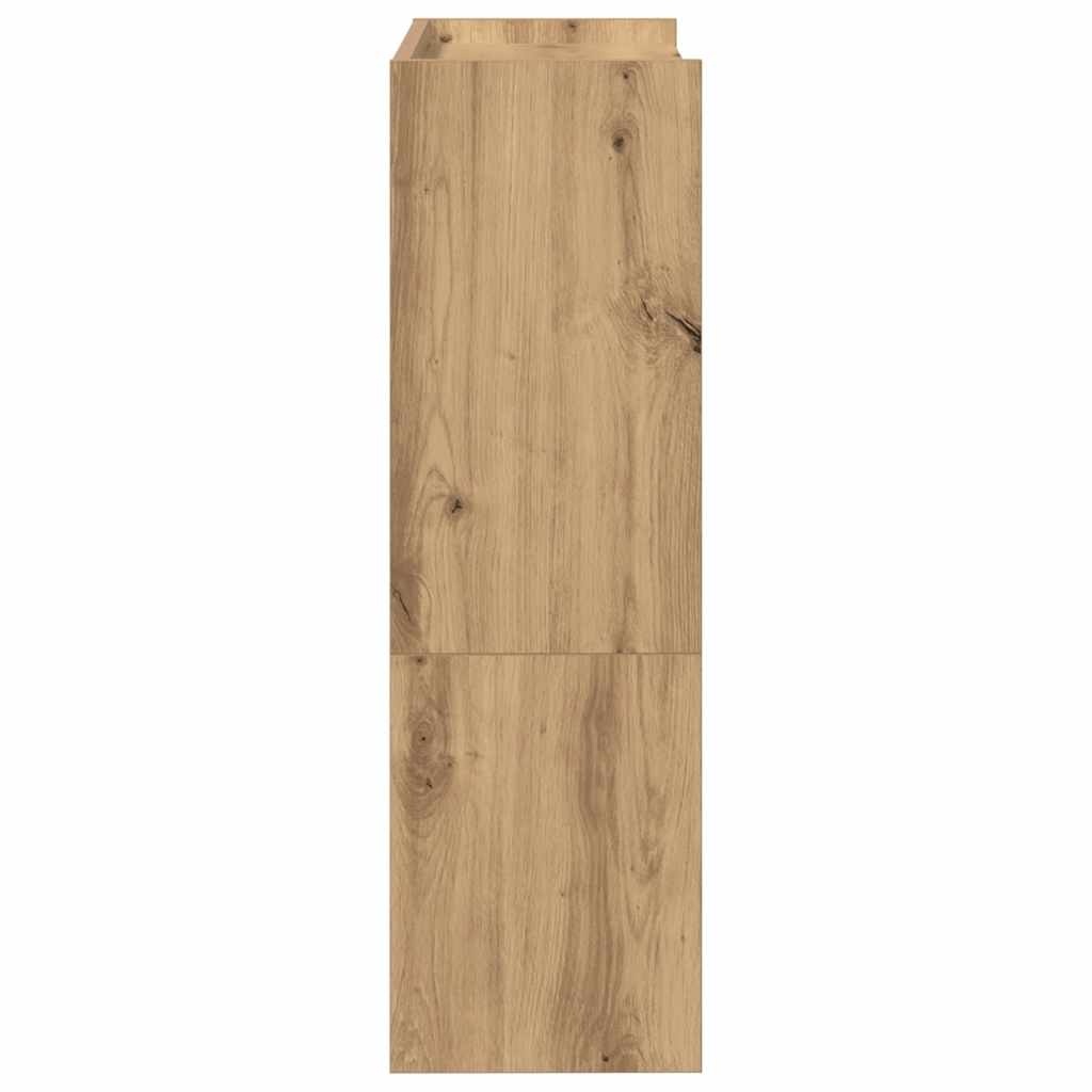 VidaXL Schoenenrek 60x25x81 cm bewerkt hout artisanaal eikenkleur