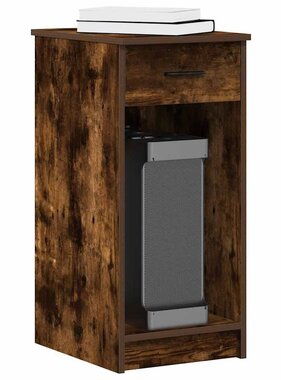 VidaXL Computertorenstandaard met lade 35x45x77 cm gerookt eikenkleur