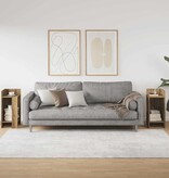 VidaXL Bijzettafels 2 st met plank 25,5x27x60 cm artisanaal eikenkleur