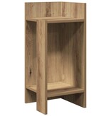 VidaXL Bijzettafels 2 st met plank 25,5x27x60 cm artisanaal eikenkleur