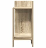 VidaXL Bijzettafels 2 st met plank 25,5x27x60 cm sonoma eikenkleurig