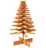 VidaXL Kerstdecoratie kerstboom 100 cm massief grenenhout wasbruin