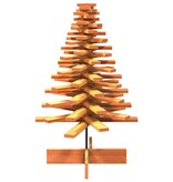 VidaXL Kerstdecoratie kerstboom 100 cm massief grenenhout wasbruin