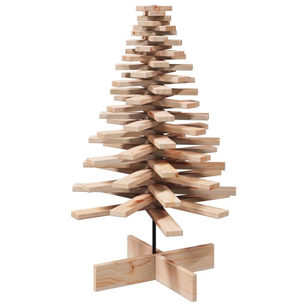 VidaXL Kerstdecoratie kerstboom 100 cm massief grenenhout