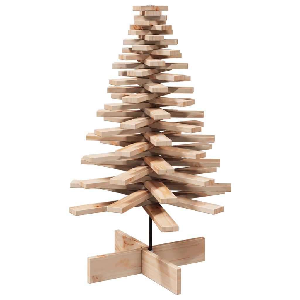 VidaXL Kerstdecoratie kerstboom 100 cm massief grenenhout