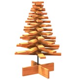 VidaXL Kerstdecoratie kerstboom 80 cm massief grenenhout wasbruin