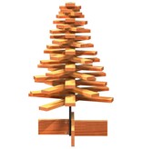VidaXL Kerstdecoratie kerstboom 80 cm massief grenenhout wasbruin