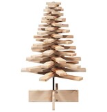 VidaXL Kerstdecoratie kerstboom 80 cm massief grenenhout