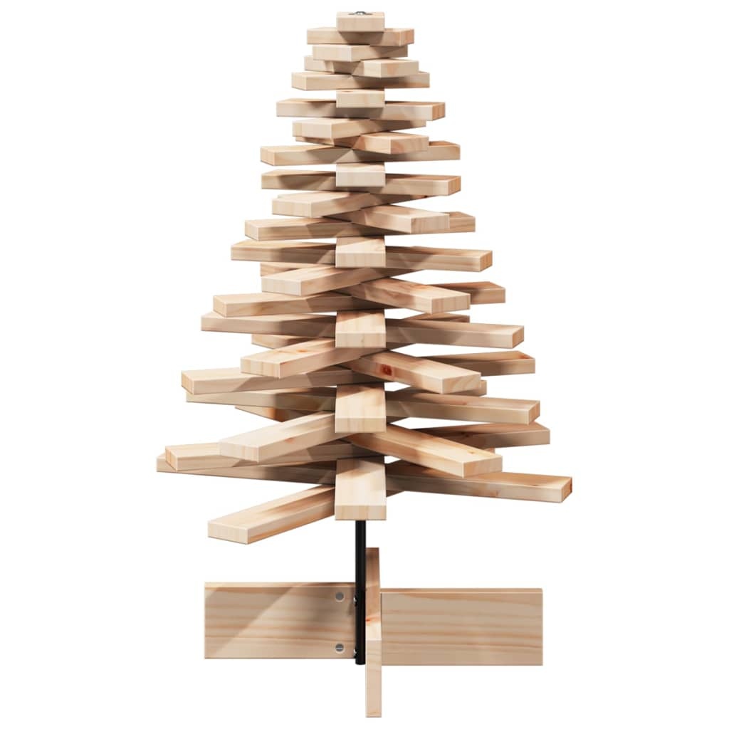 VidaXL Kerstdecoratie kerstboom 80 cm massief grenenhout