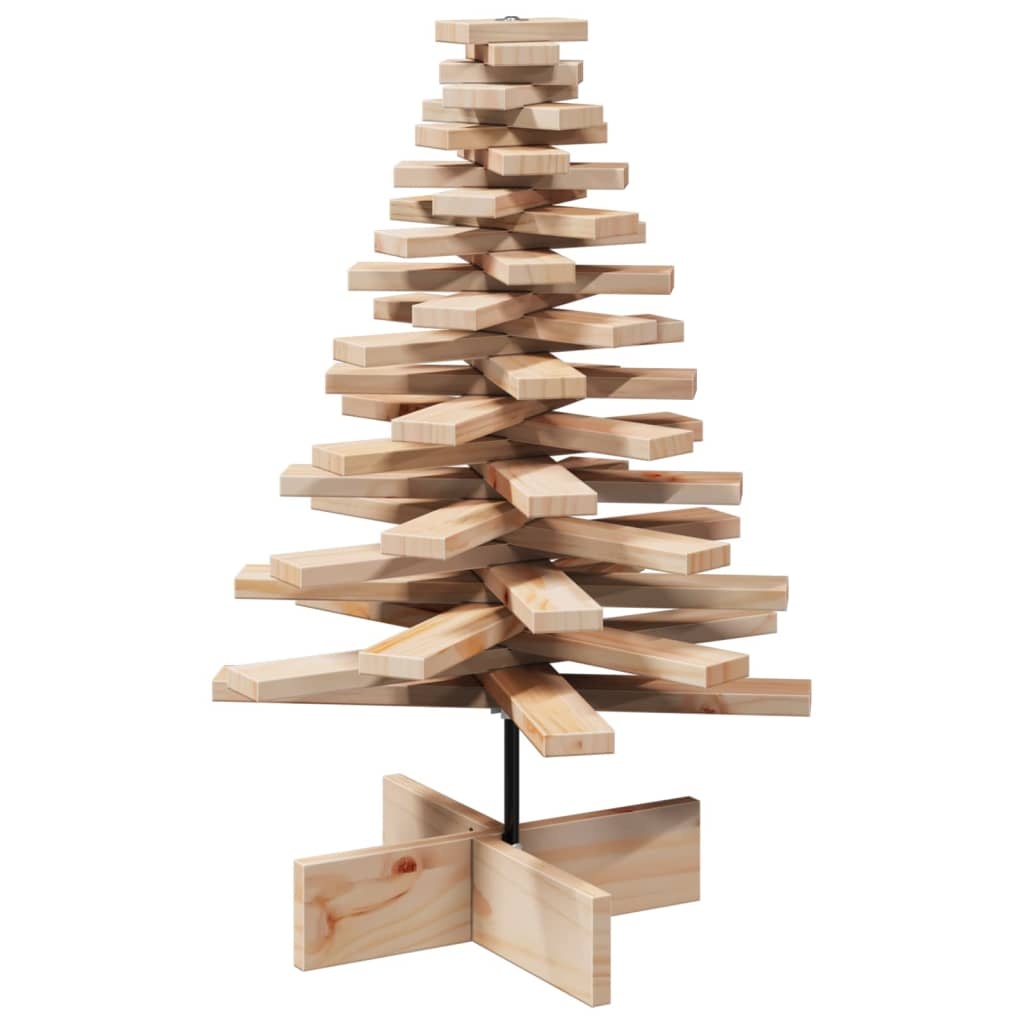VidaXL Kerstdecoratie kerstboom 80 cm massief grenenhout