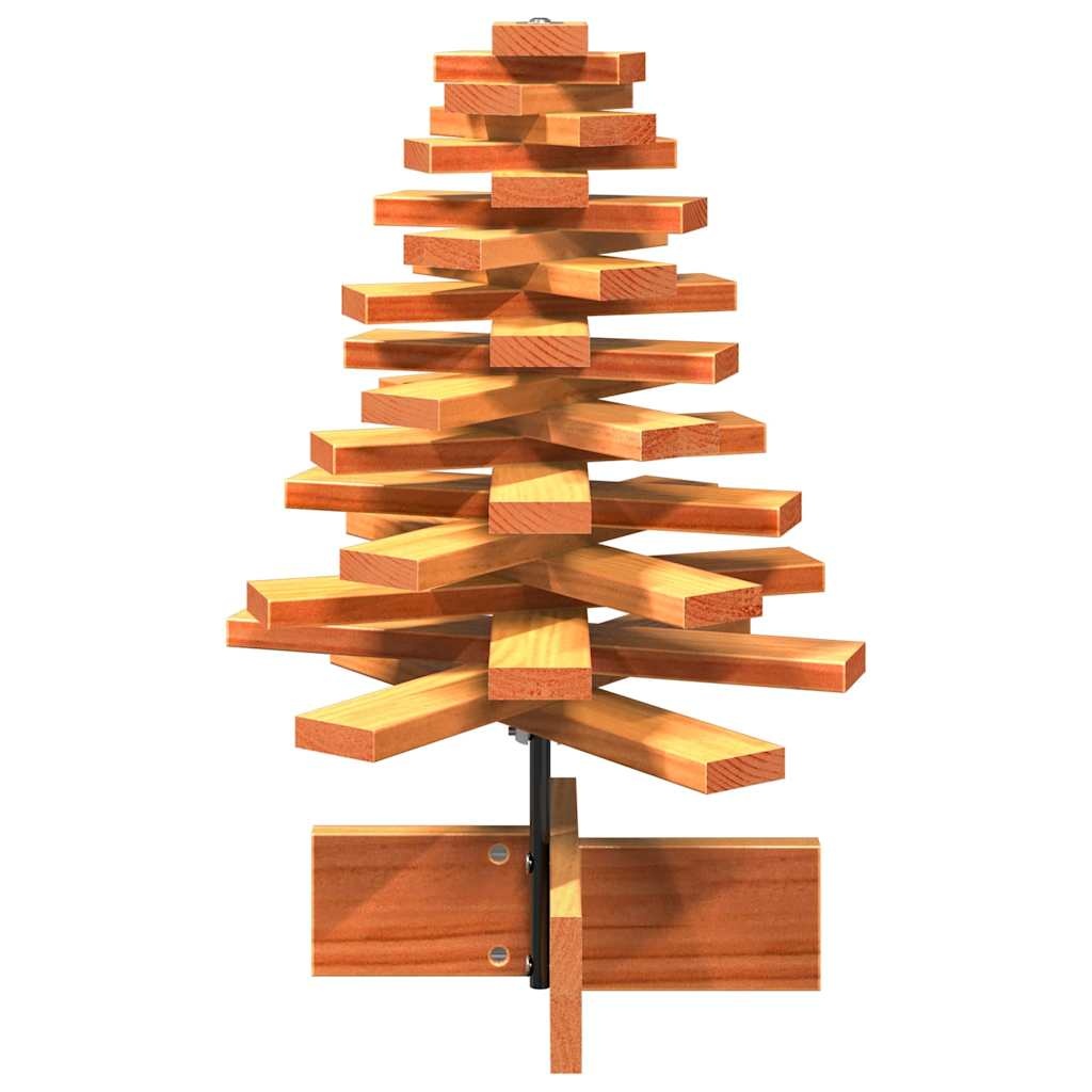 VidaXL Kerstdecoratie kerstboom 60 cm massief grenenhout wasbruin