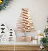 VidaXL Kerstdecoratie kerstboom 60 cm massief grenenhout