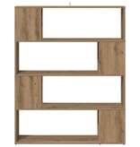 VidaXL Boekenkast/kamerscherm 100x24x124,5 cm artisanaal eikenkleur