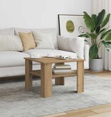 VidaXL Salontafel 60x60x42 cm bewerkt hout artisanaal eikenkleur
