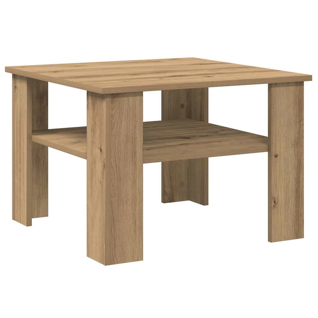 VidaXL Salontafel 60x60x42 cm bewerkt hout artisanaal eikenkleur
