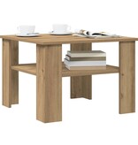 VidaXL Salontafel 60x60x42 cm bewerkt hout artisanaal eikenkleur