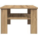 VidaXL Salontafel 60x60x42 cm bewerkt hout artisanaal eikenkleur