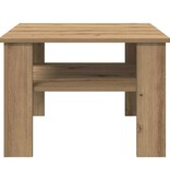 VidaXL Salontafel 60x60x42 cm bewerkt hout artisanaal eikenkleur