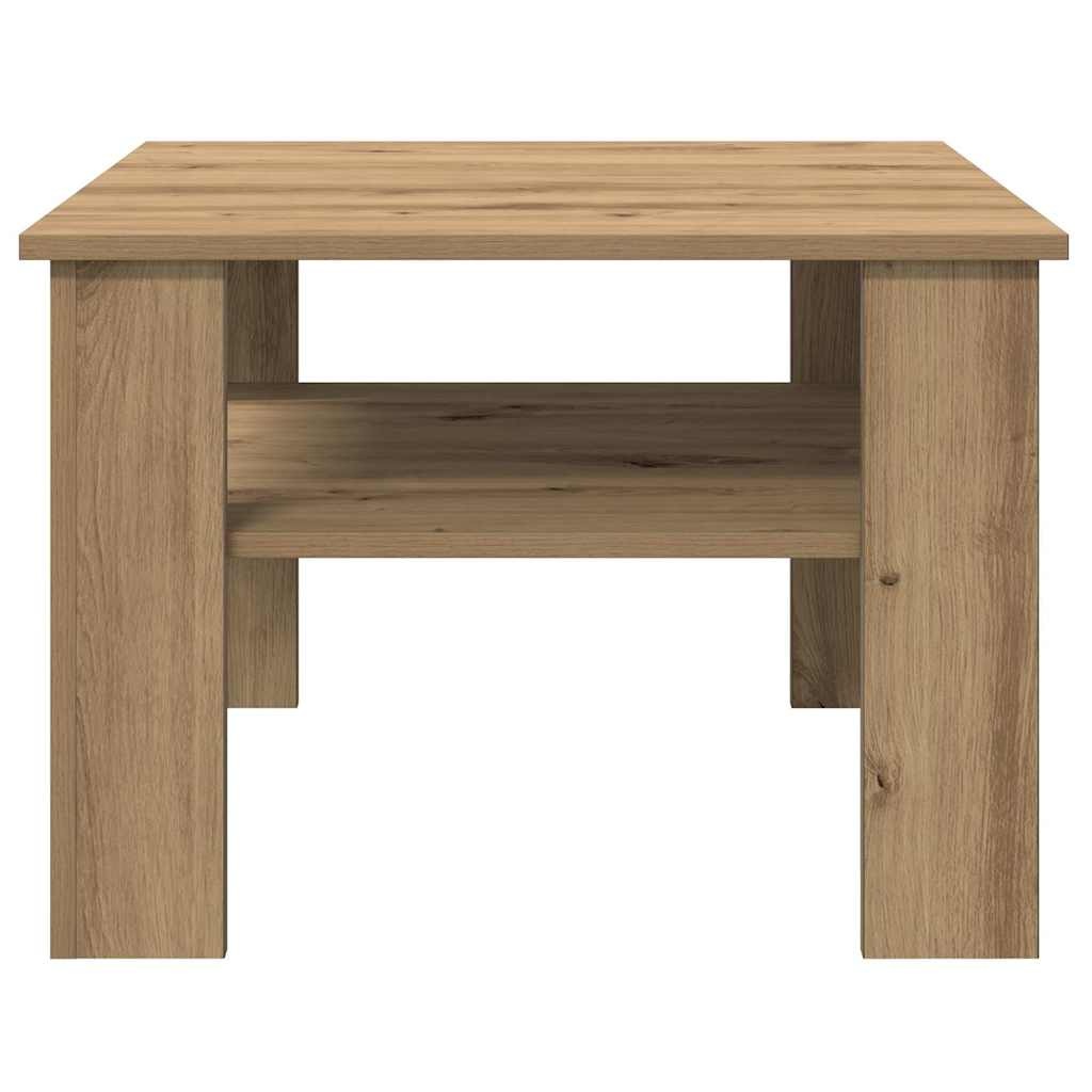 VidaXL Salontafel 60x60x42 cm bewerkt hout artisanaal eikenkleur
