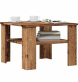 VidaXL Salontafel 60x60x42 cm bewerkt hout oud houtkleurig