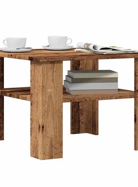 VidaXL Salontafel 60x60x42 cm bewerkt hout oud houtkleurig