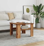 VidaXL Salontafel 60x60x42 cm bewerkt hout oud houtkleurig