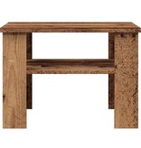 VidaXL Salontafel 60x60x42 cm bewerkt hout oud houtkleurig