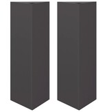 VidaXL Plantenbakken 2 st driehoek 30x26x75 cm staal zwart