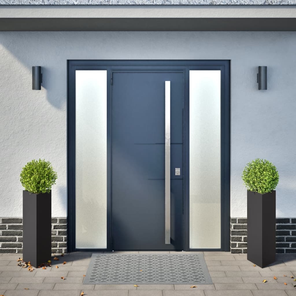 VidaXL Plantenbakken 2 st driehoek 30x26x75 cm staal zwart